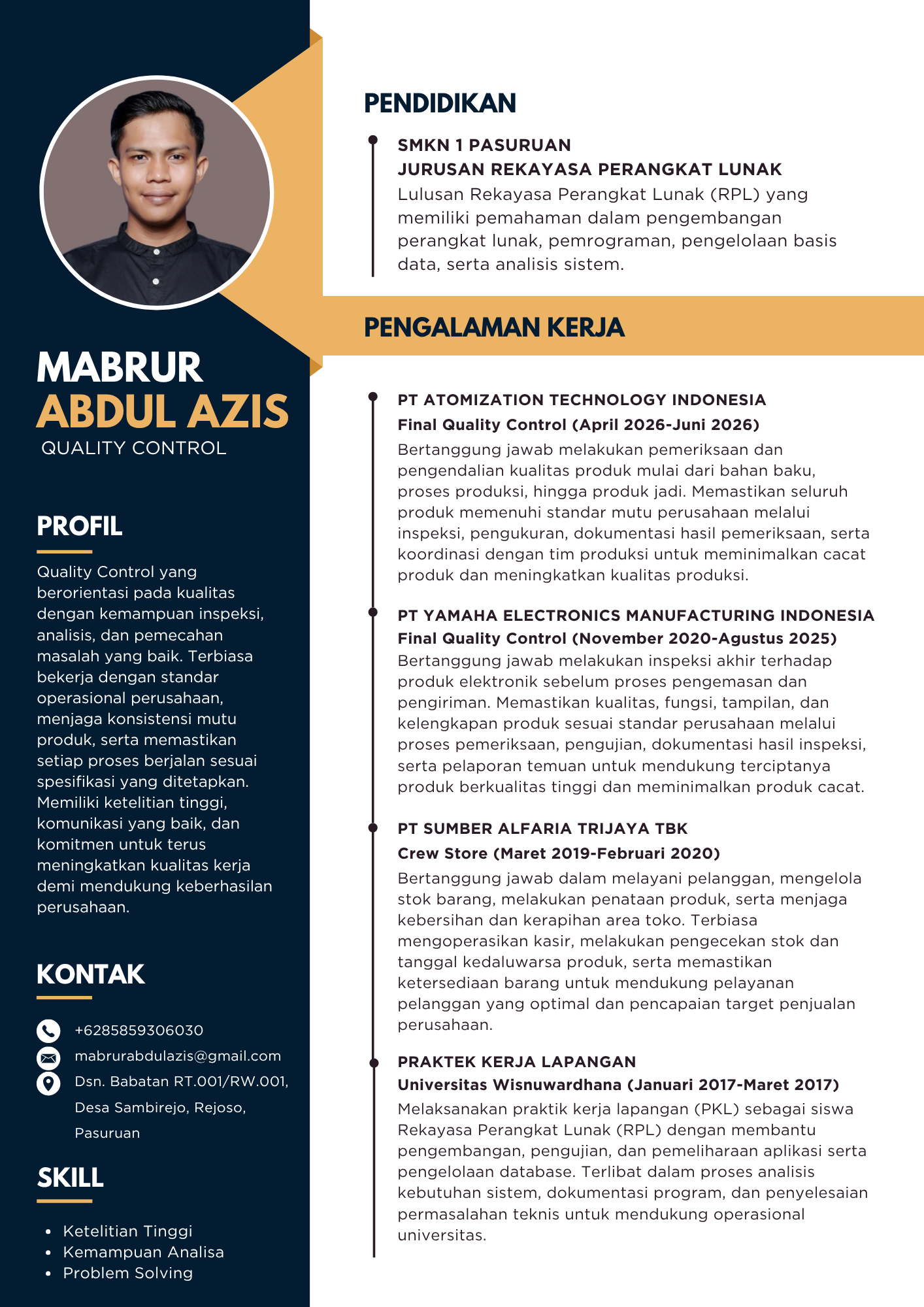 CV Kreatif Desain / CV ATS