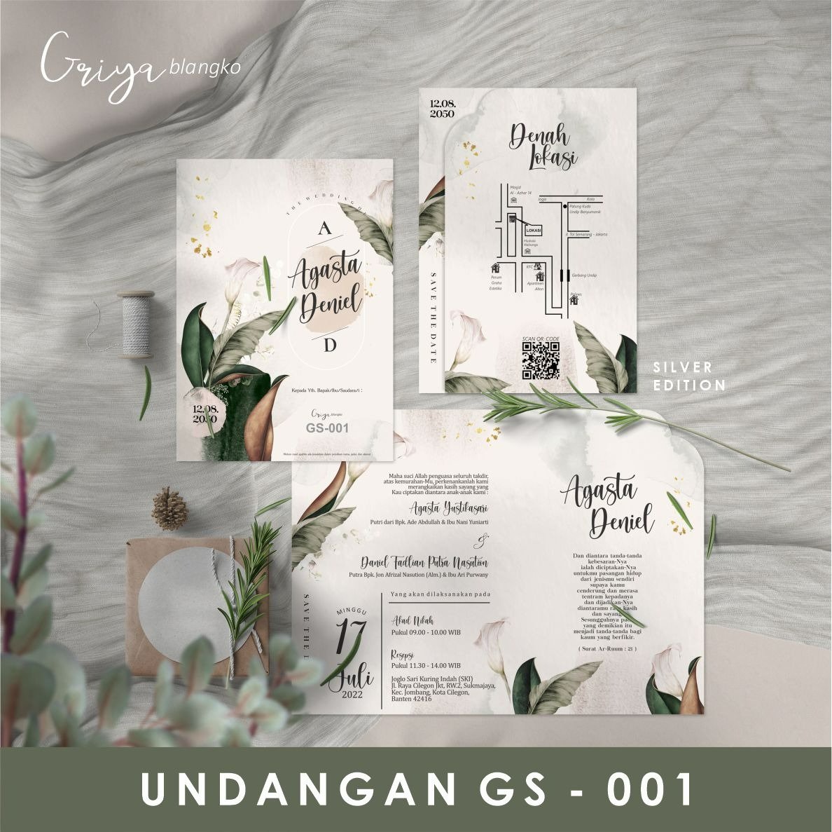 Undangan Nikah | Seri Griya Silver 001