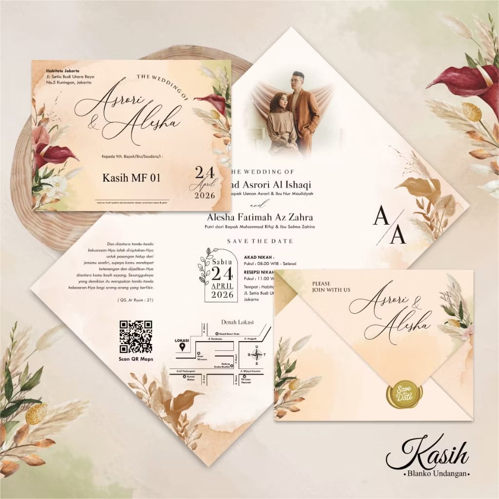 Undangan Nikah | Seri Kasih MF 01