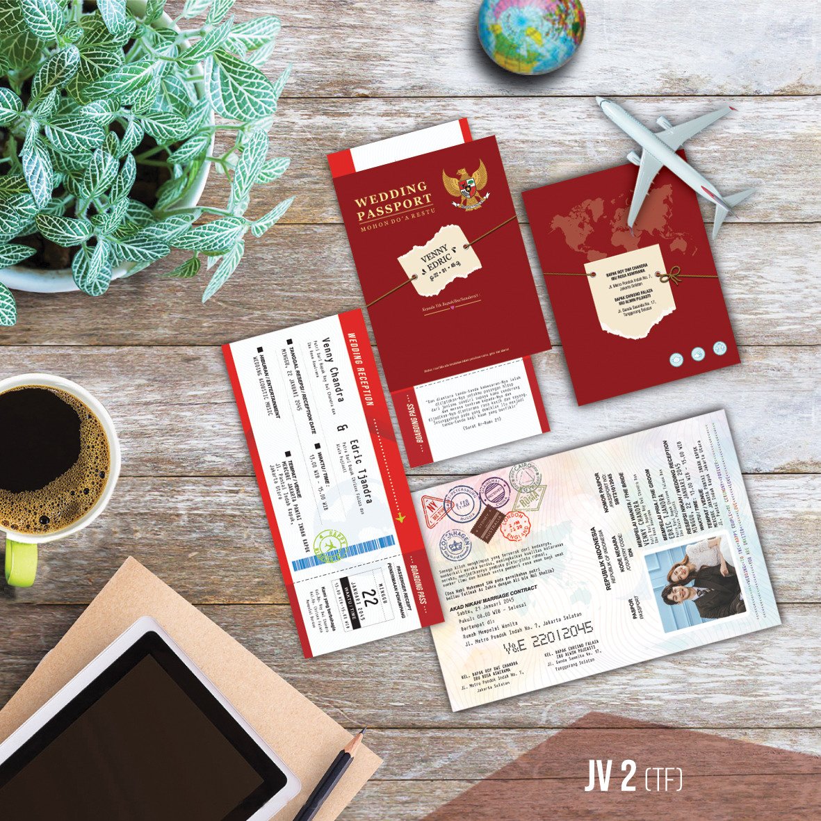 Undangan Nikah | JAVA CARD 02 WEDDING PASPORT